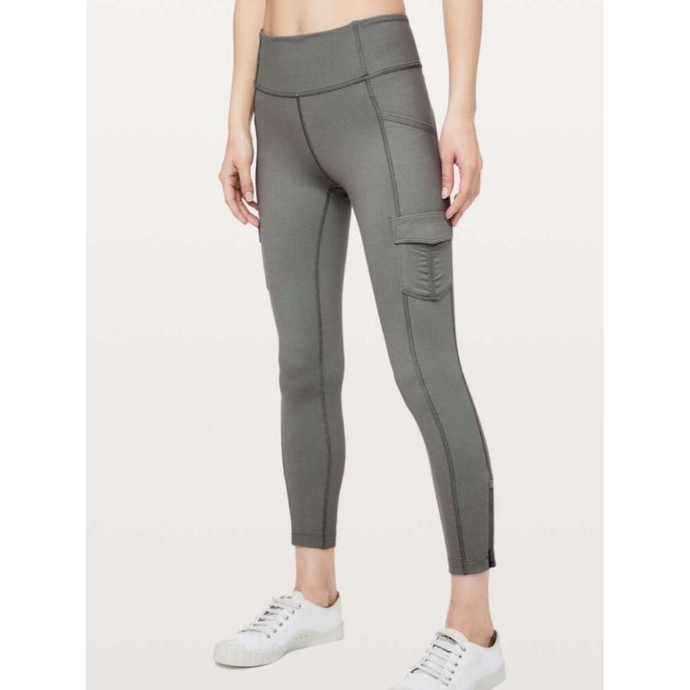 Lululemon cargo style green sage leggings